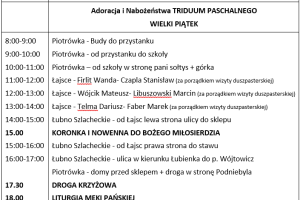 Adoracje i&nbsp;Nabożeństwa Triduum Paschalnego